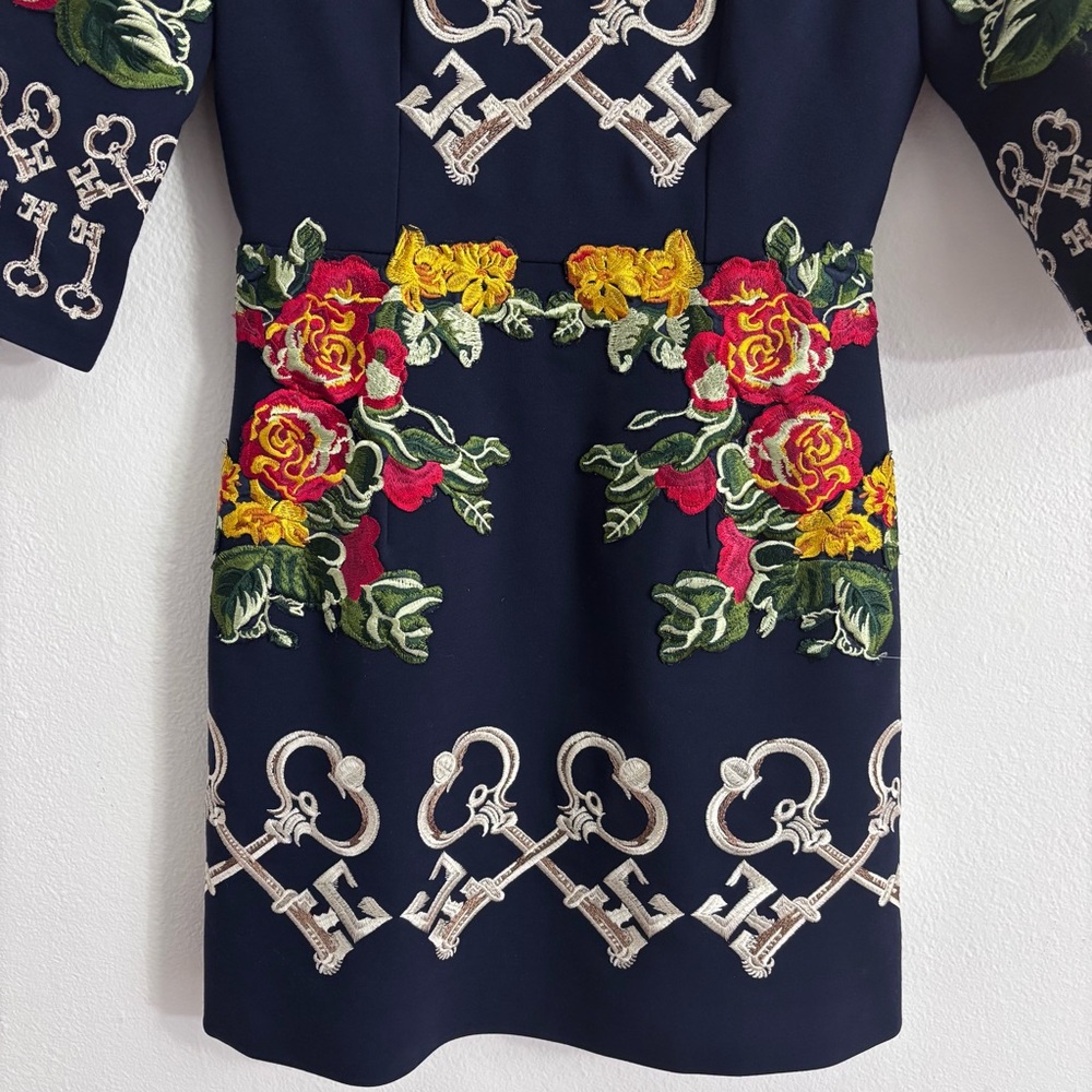 Amuse Key Embroidered Mini Dress Size XS - Picture 3 of 6